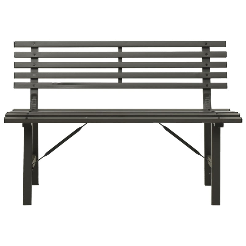 Garden Bench 110 cm Steel Black