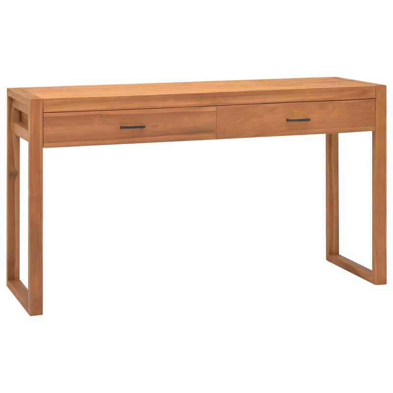 Desk with 2 Drawers 120x40x75 cm Solid Wood Teak