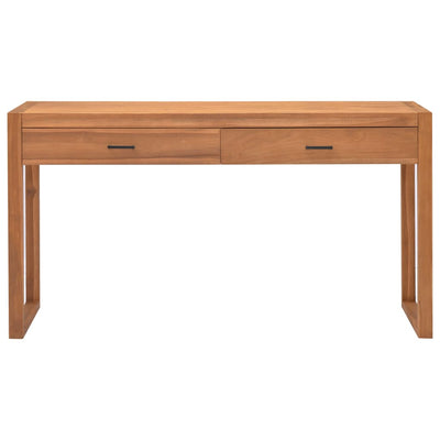 Desk with 2 Drawers 120x40x75 cm Solid Wood Teak