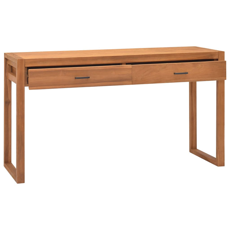 Desk with 2 Drawers 120x40x75 cm Solid Wood Teak