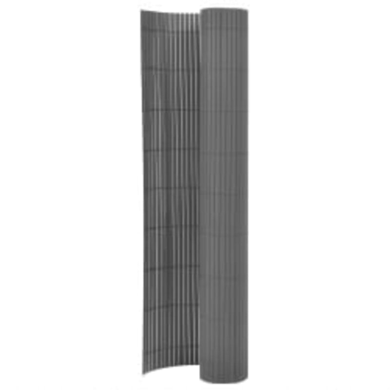 Double-Sided Garden Fence 90x400 cm Grey