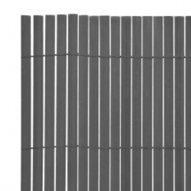 Double-Sided Garden Fence 110x400 cm Grey