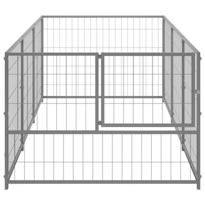 Dog Kennel Silver 3 m² Steel