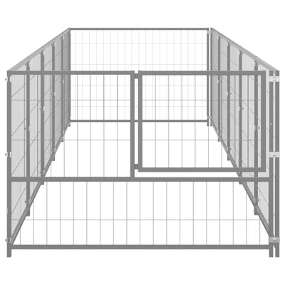 Dog Kennel Silver 5 m² Steel