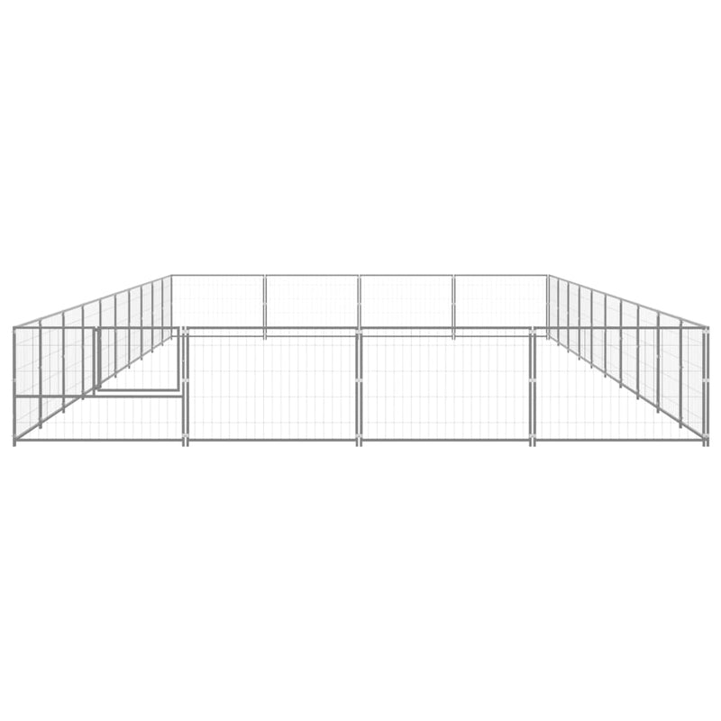 Dog Kennel Silver 40 m² Steel