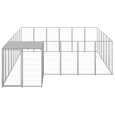 Dog Kennel Silver 12.1 m² Steel