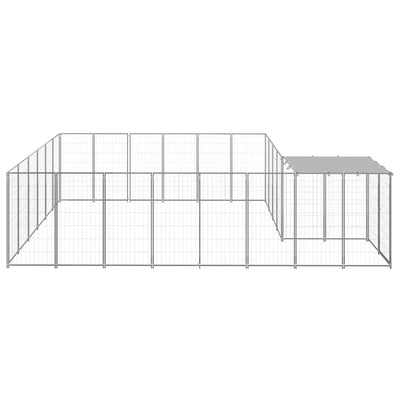 Dog Kennel Silver 12.1 m² Steel