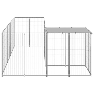 Dog Kennel Silver 6.05 m² Steel