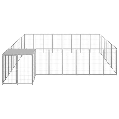 Dog Kennel Silver 20.57 m² Steel