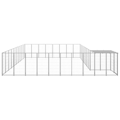 Dog Kennel Silver 25.41 m² Steel