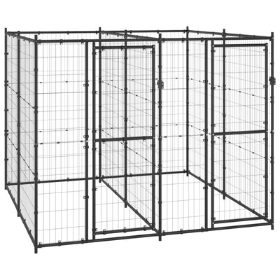 Outdoor Dog Kennel Steel 4.84 m²