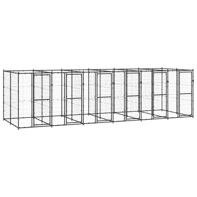 Outdoor Dog Kennel Steel 14.52 m²