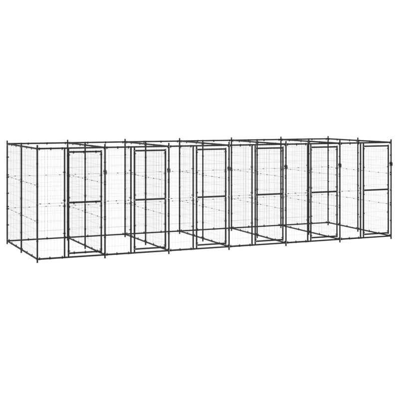 Outdoor Dog Kennel Steel 14.52 m²