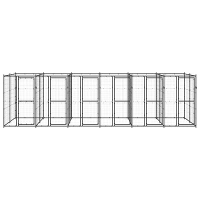 Outdoor Dog Kennel Steel 14.52 m²