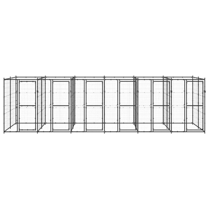 Outdoor Dog Kennel Steel 14.52 m²