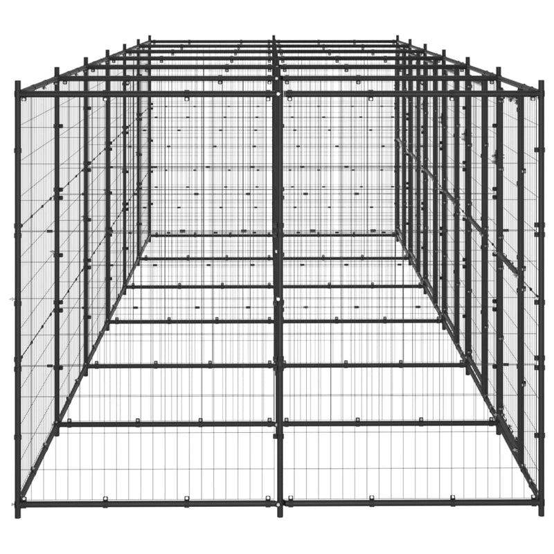 Outdoor Dog Kennel Steel 14.52 m²