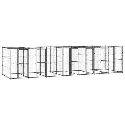 Outdoor Dog Kennel Steel 16.94 m²