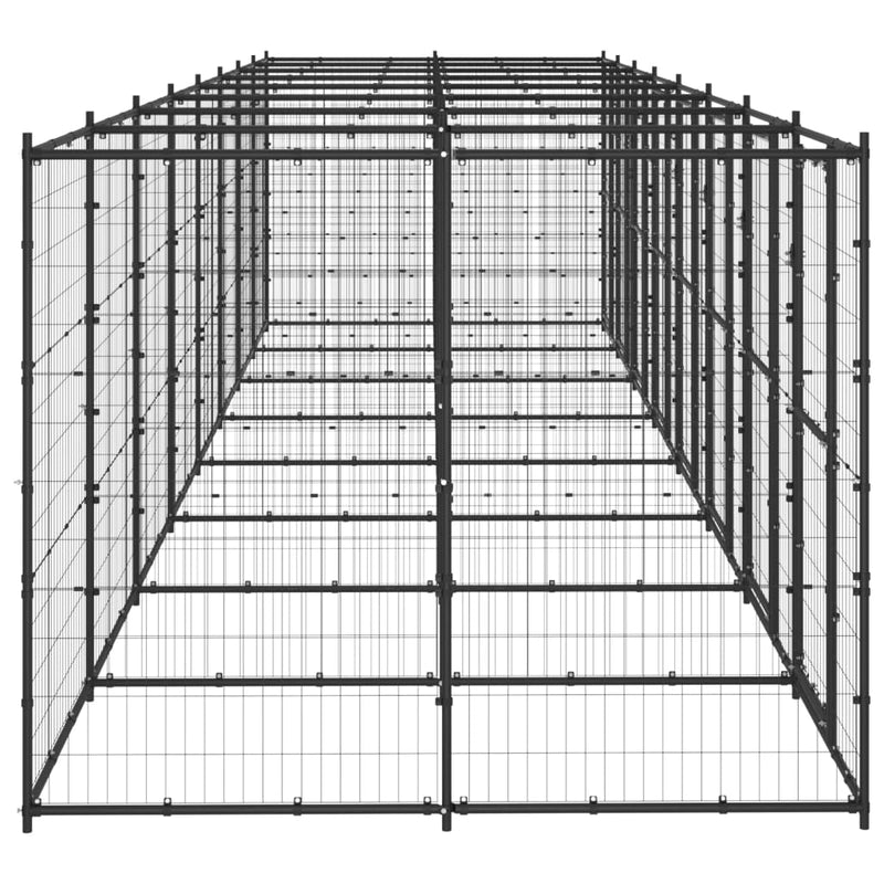 Outdoor Dog Kennel Steel 19.36 m²