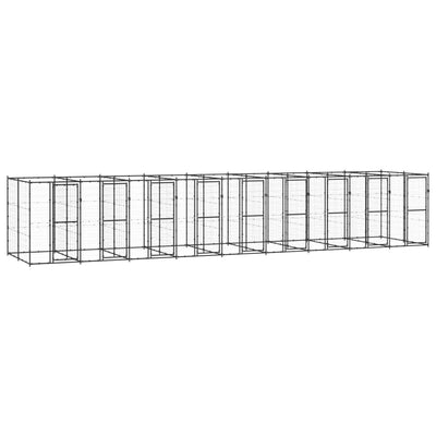 Outdoor Dog Kennel Steel 21.78 m²