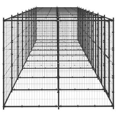 Outdoor Dog Kennel Steel 21.78 m²