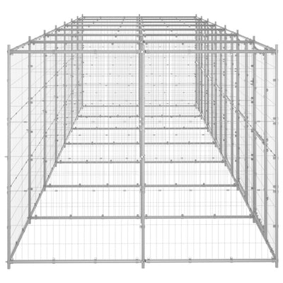 Outdoor Dog Kennel Galvanised Steel 16.94 m²