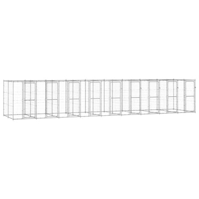 Outdoor Dog Kennel Galvanised Steel 21.78 m²