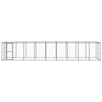 Outdoor Dog Kennel Steel with Roof 21.78 m²