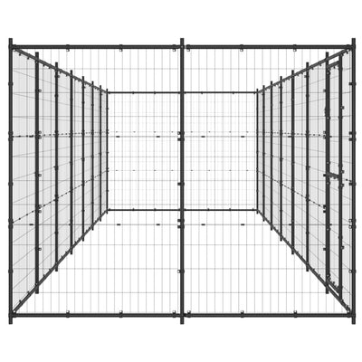 Outdoor Dog Kennel Steel 16.94 m²