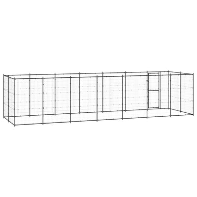 Outdoor Dog Kennel Steel 16.94 m²