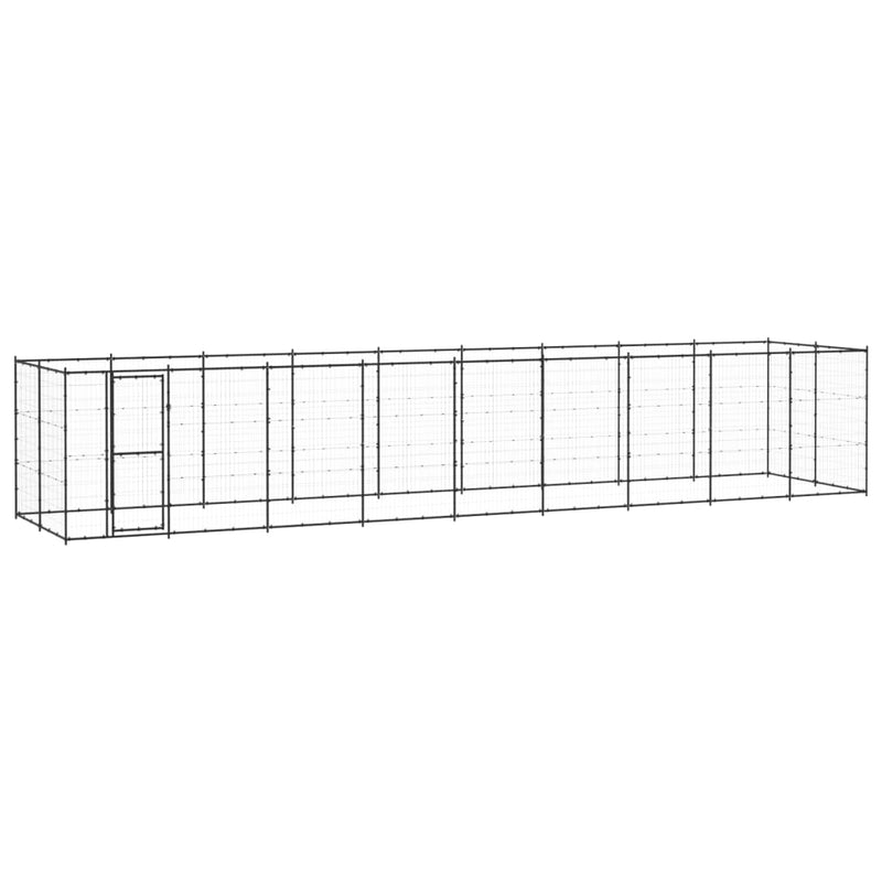 Outdoor Dog Kennel Steel 21.78 m²