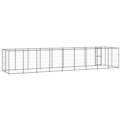 Outdoor Dog Kennel Steel 21.78 m²