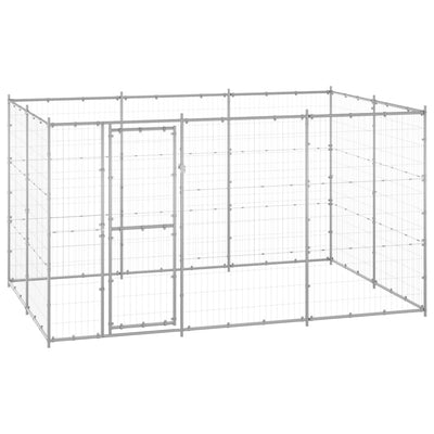 Outdoor Dog Kennel Galvanised Steel 7.26 m²