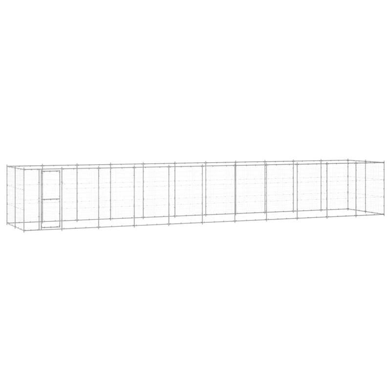 Outdoor Dog Kennel Galvanised Steel 26.62 m²