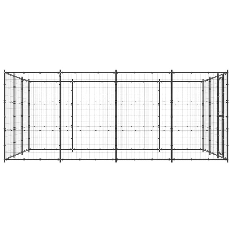 Outdoor Dog Kennel Steel 14.52 m²