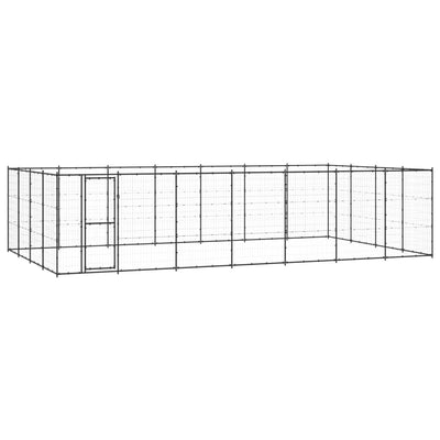 Outdoor Dog Kennel Steel 33.88 m²