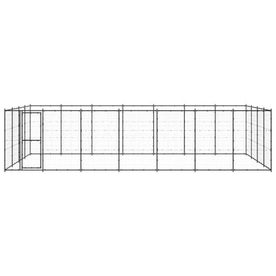 Outdoor Dog Kennel Steel 33.88 m²