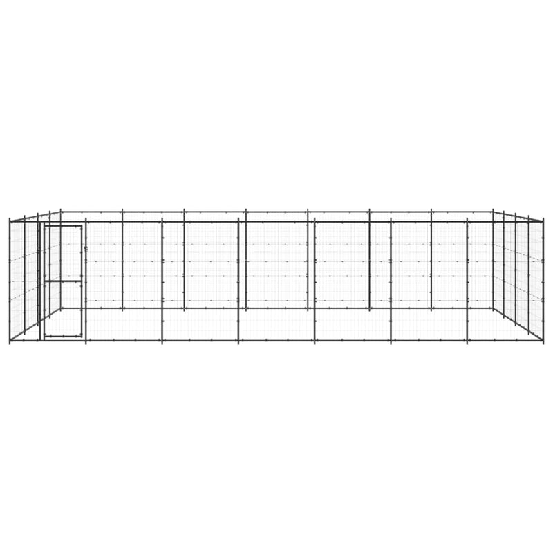 Outdoor Dog Kennel Steel 33.88 m²