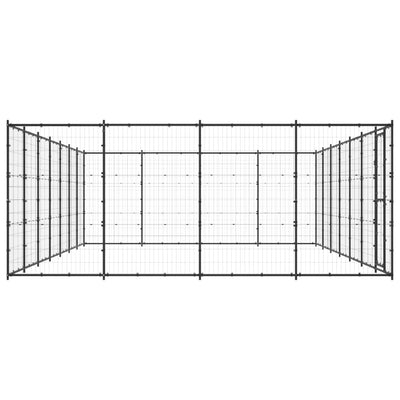 Outdoor Dog Kennel Steel 33.88 m²