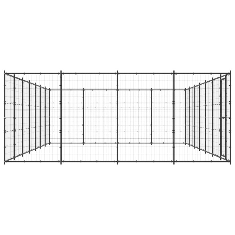 Outdoor Dog Kennel Steel 33.88 m²