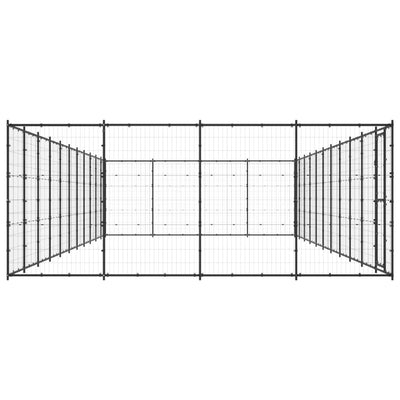 Outdoor Dog Kennel Steel 53.24 m²