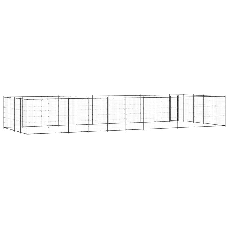 Outdoor Dog Kennel Steel 53.24 m²