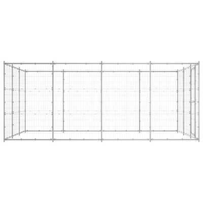 Outdoor Dog Kennel Galvanised Steel 14.52 m²