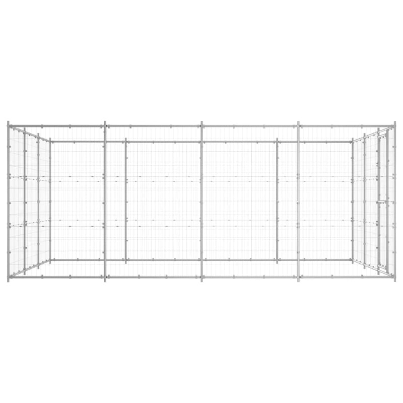 Outdoor Dog Kennel Galvanised Steel 14.52 m²