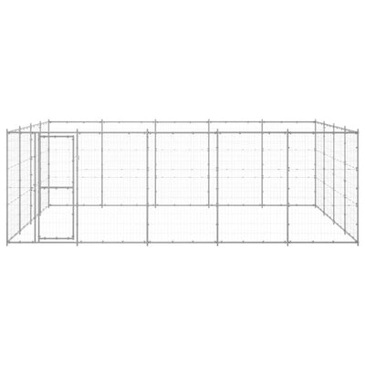 Outdoor Dog Kennel Galvanised Steel 24.2 m²