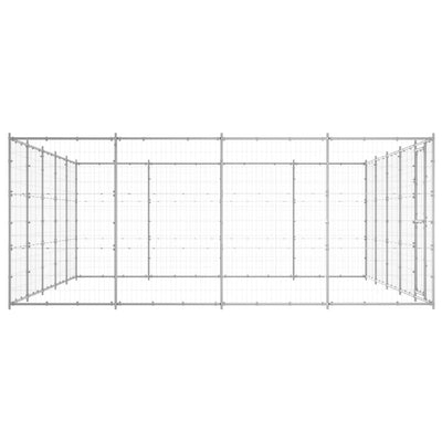 Outdoor Dog Kennel Galvanised Steel 24.2 m²