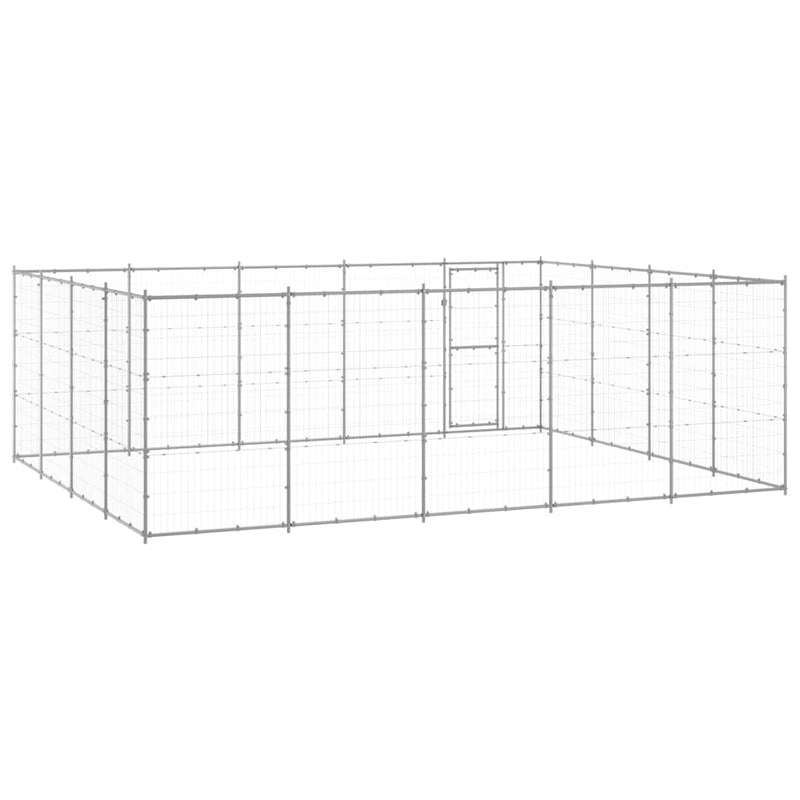 Outdoor Dog Kennel Galvanised Steel 24.2 m²