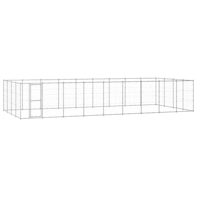 Outdoor Dog Kennel Galvanised Steel 43.56 m²