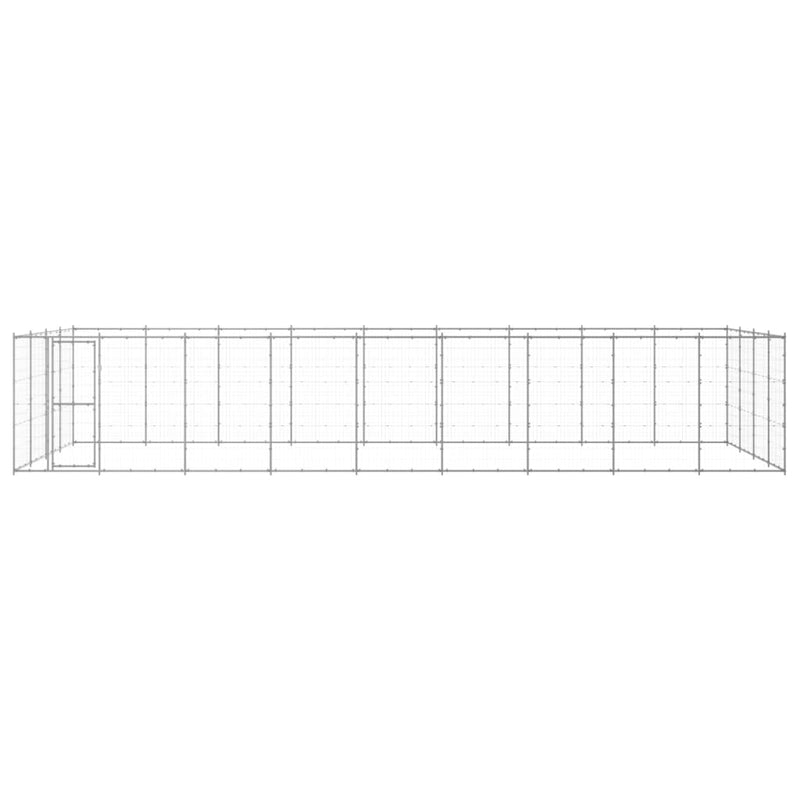 Outdoor Dog Kennel Galvanised Steel 43.56 m²