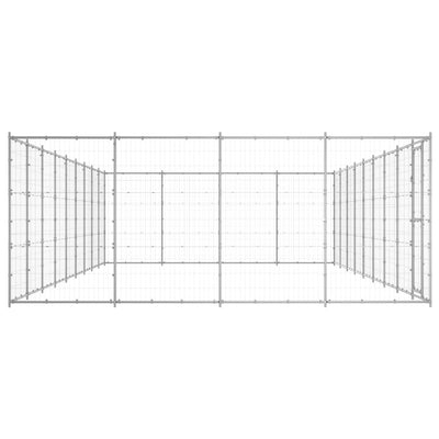 Outdoor Dog Kennel Galvanised Steel 43.56 m²