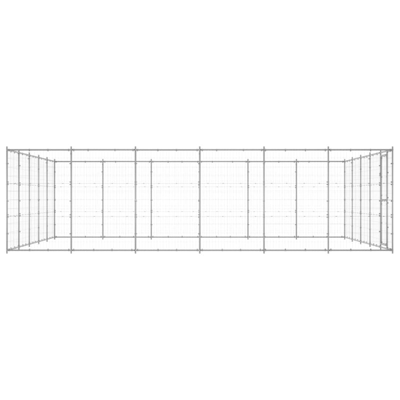 Outdoor Dog Kennel Galvanised Steel 36.3 m²